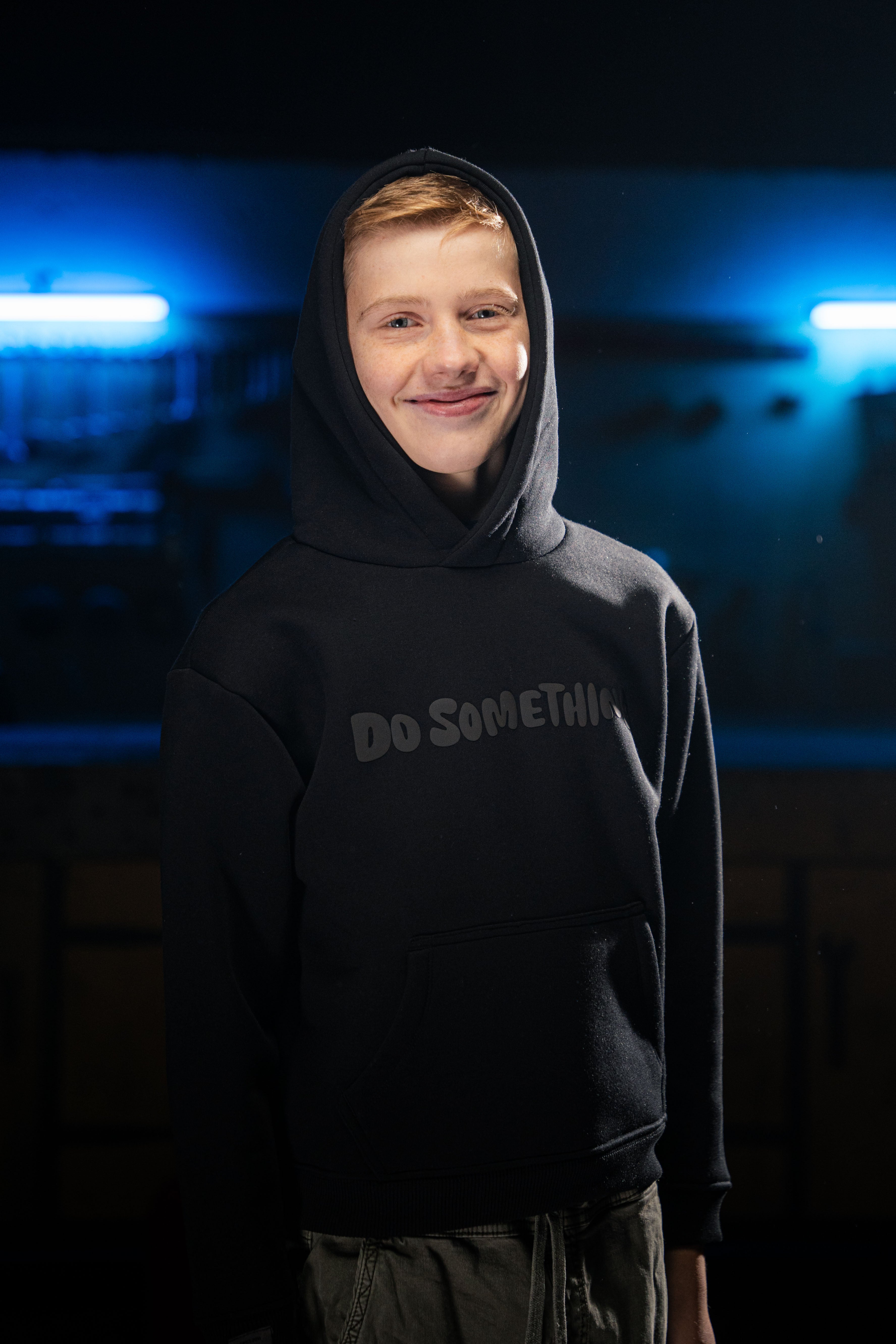 Reflektierender Do Something Hoodie - Kinder