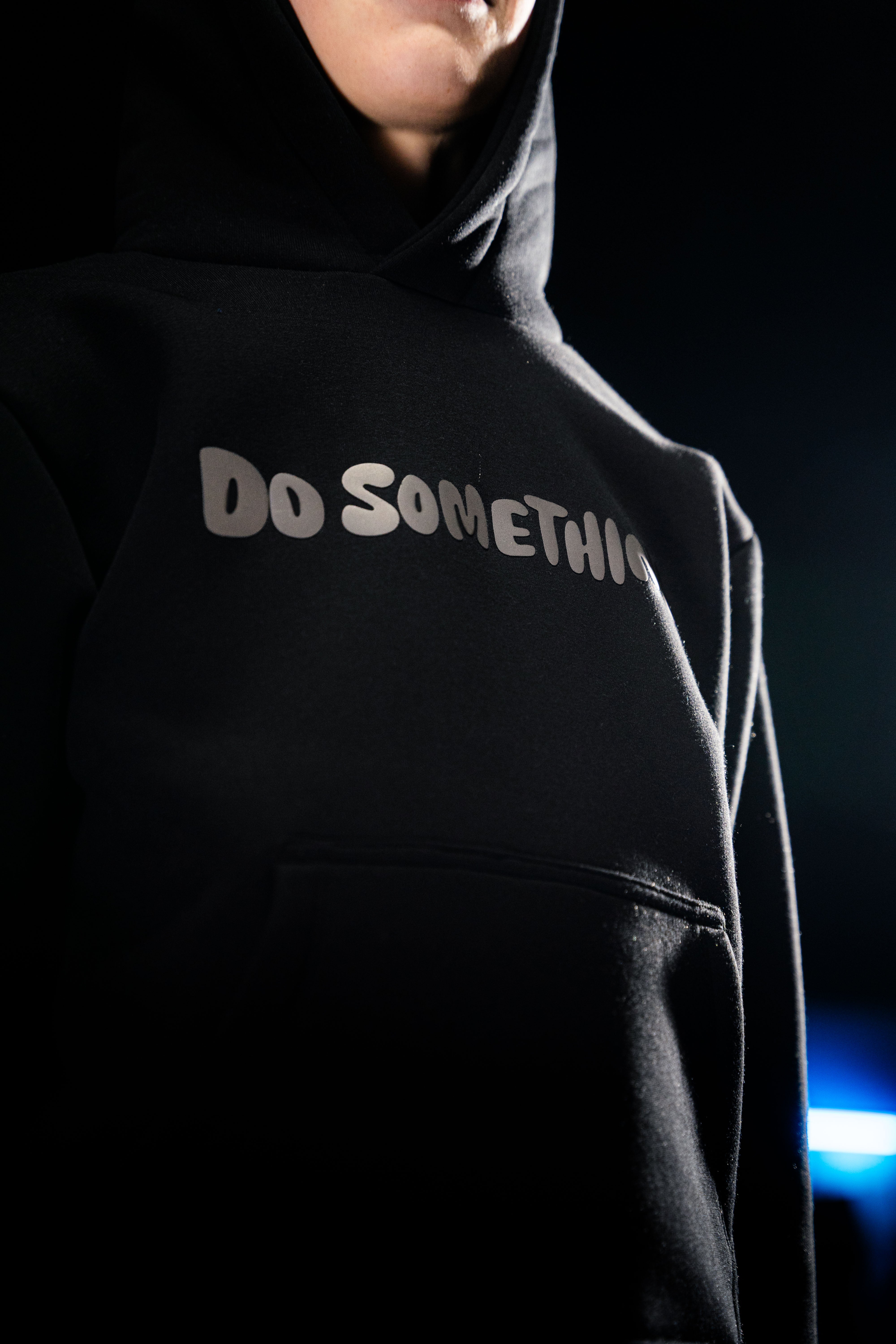 Reflektierender Do Something Hoodie - Kinder