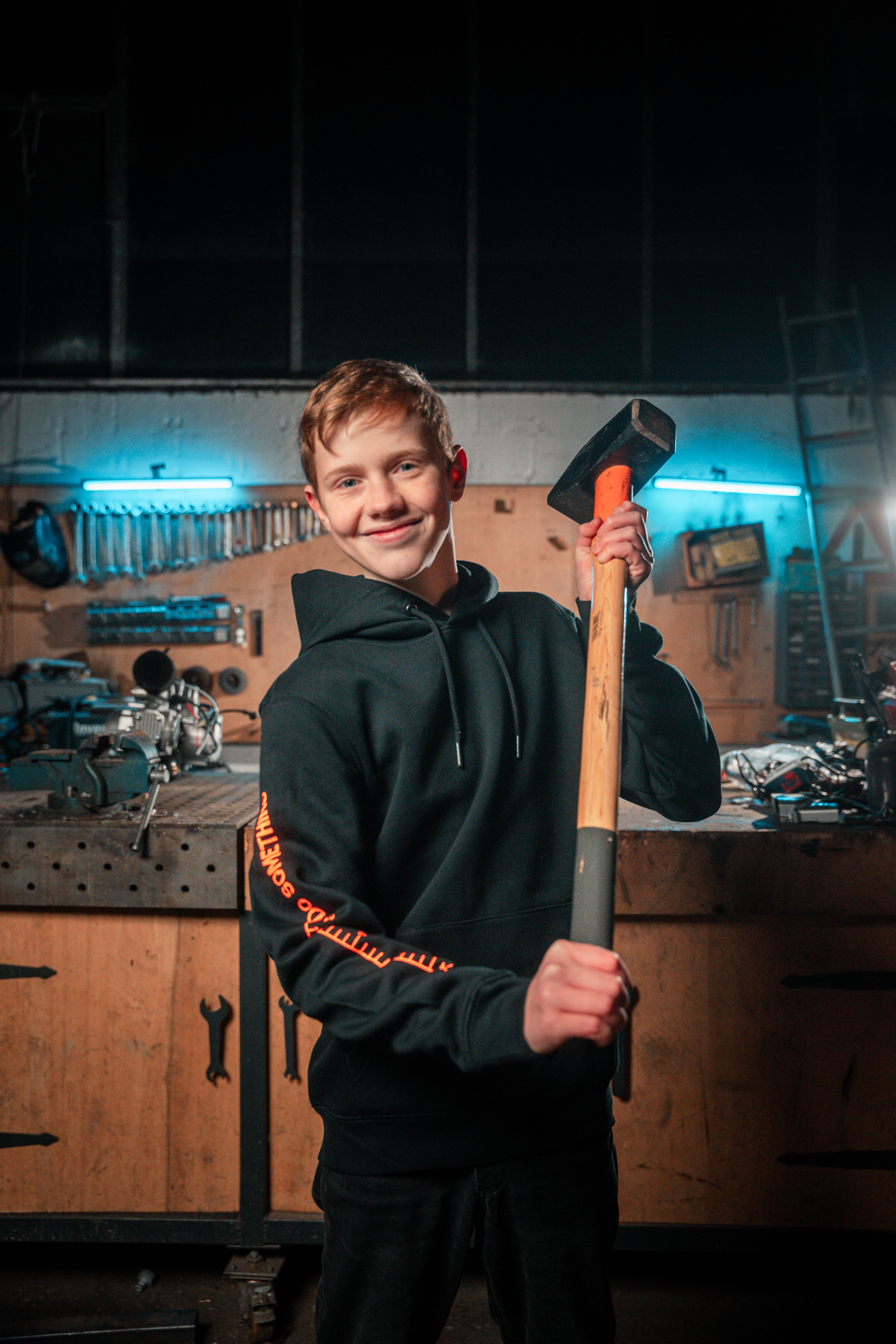 Neon Werkzeug Hoodie - Limited Edition - Kinder