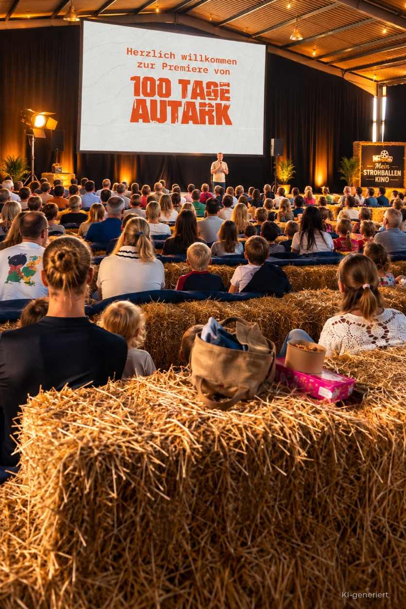 🎬100 Tage Autark im Strohballen - Kino